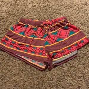 Size small Aztec print shorts